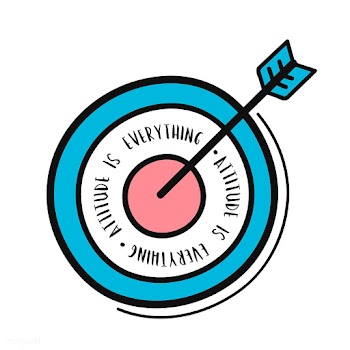 Hand drawn dartboard with attitude is everyth.. | Free stock vector - 472290