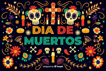 Hand drawn day of the dead background Free Vector