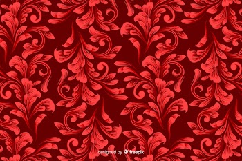 Hand drawn decorative damask background Free Vector