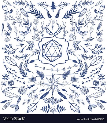 Hand drawn decorative floral vintage vector image