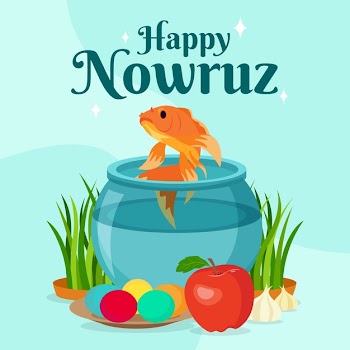 Hand drawn design nowruz event Free Vector