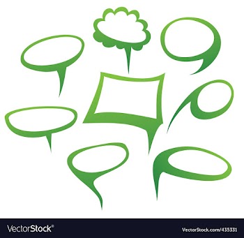 Hand drawn dialog bubbles vector image