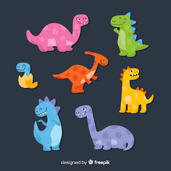 Hand drawn dinosaur collection Free Vector
