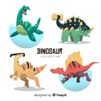 Hand drawn dinosaur collection Free Vector