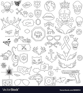 Hand drawn doodle design elements vector image