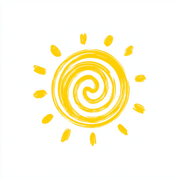 Hand-Drawn Doodle Sun Icon