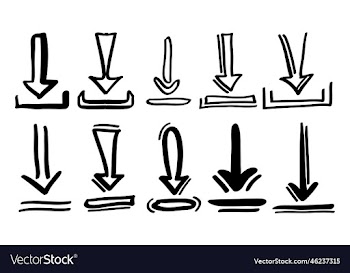 hand drawn download icon