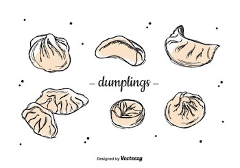 Hand Drawn Dumplings Set