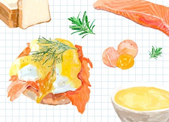 Hand drawn egg benedic watercolor style | Free stock vector - 393114