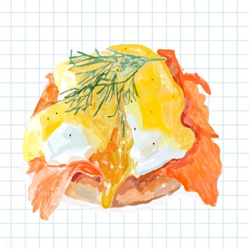 Hand drawn egg benedic watercolor style | Free stock vector - 393341