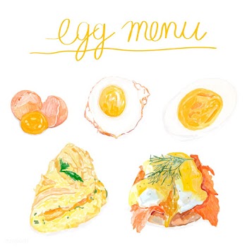 Hand drawn egg menu watercolor style | Free stock vector - 393224