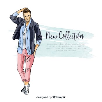 Hand drawn fashion man illustration Free Vector