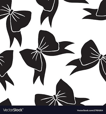 Hand drawn fashion romantic bow black and white vector image