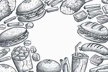Hand drawn fast food background Free Vector