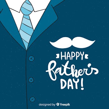 Hand drawn father's day background Free Vector