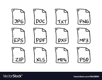 hand drawn file types icon
