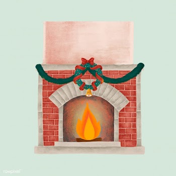 Hand drawn fireplace on Christmas eve | Free stock vector - 488821