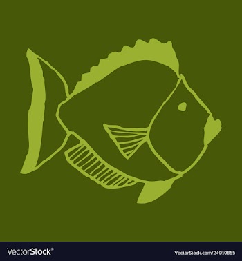 Hand drawn fish vector image