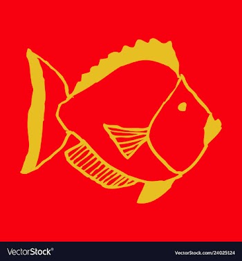 Hand drawn fish vector image