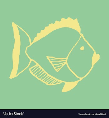 Hand drawn fish vector image