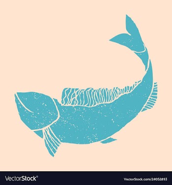 Hand drawn fish vector image