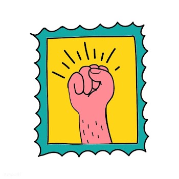 Hand drawn fist on a stamp illustration | Free stock vector - 472283