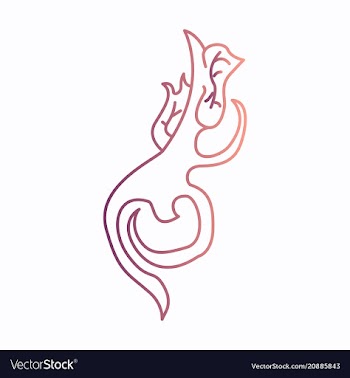 Hand drawn floral element plant vector image