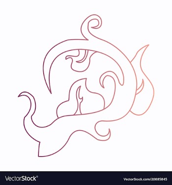 Hand drawn floral element plant vector image