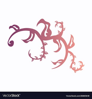 Hand drawn floral element plant vector image
