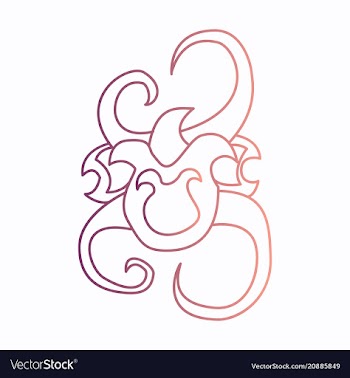 Hand drawn floral element plant vector image