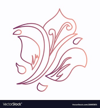 Hand drawn floral element plant vector image