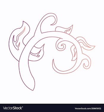 Hand drawn floral element plant vector image