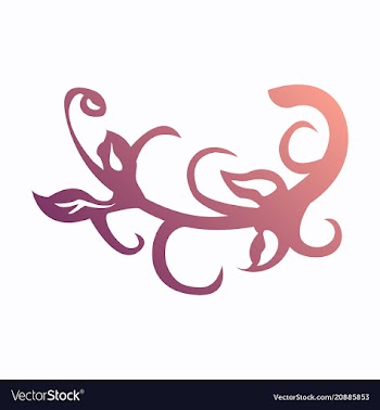 Hand drawn floral element plant vector image