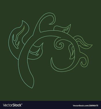 Hand drawn floral element plant vector image