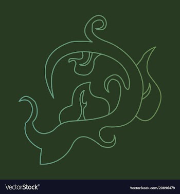 Hand drawn floral element plant vector image