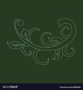 Hand drawn floral element plant vector image