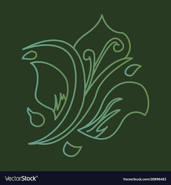 Hand drawn floral element plant vector image