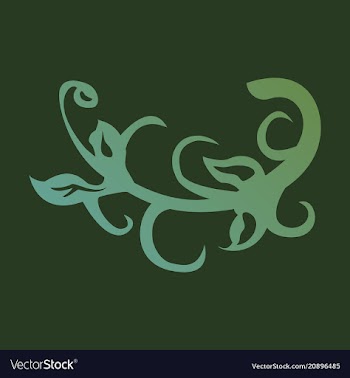 Hand drawn floral element plant vector image