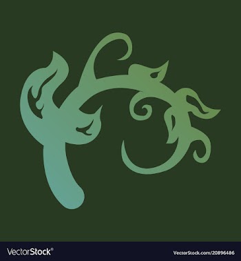 Hand drawn floral element plant vector image
