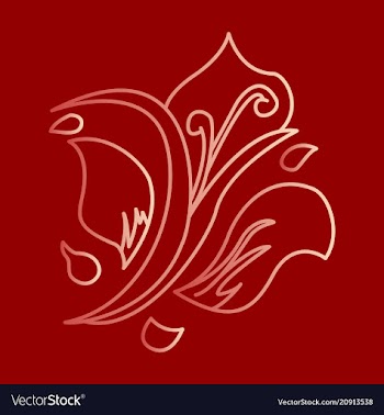 Hand drawn floral element plant vector image