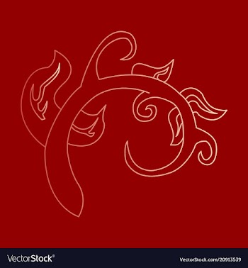 Hand drawn floral element plant vector image