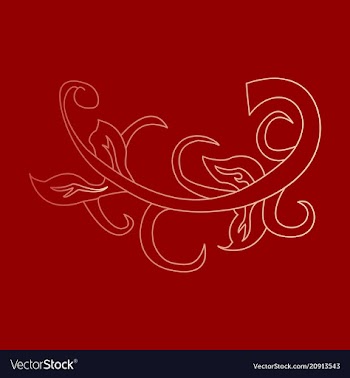 Hand drawn floral element plant vector image