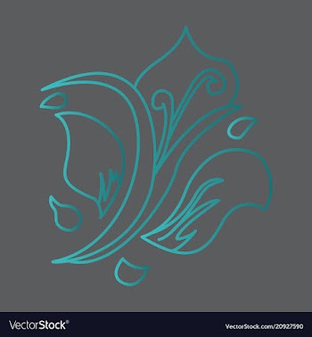Hand drawn floral element plant vector image