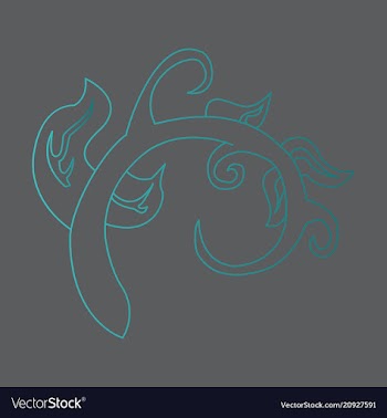 Hand drawn floral element plant vector image