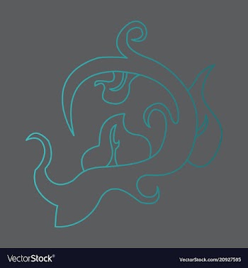 Hand drawn floral element plant vector image