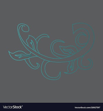 Hand drawn floral element plant vector image