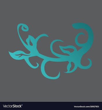 Hand drawn floral element plant vector image