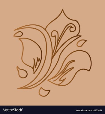 Hand drawn floral element plant vector image
