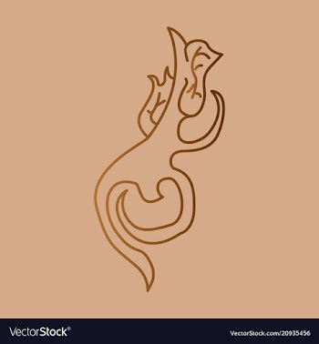 Hand drawn floral element plant vector image