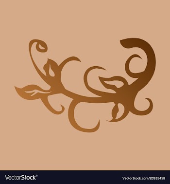 Hand drawn floral element plant vector image